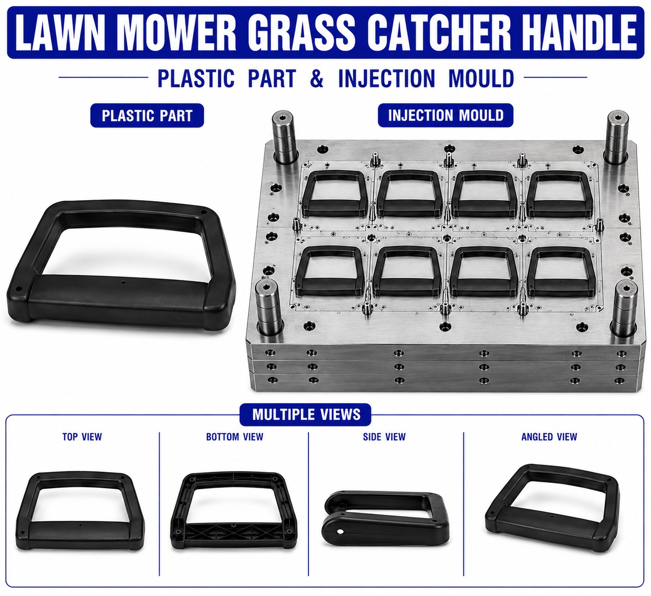 Lawn Mower Plastic Grass Catcher Handle Mould and Moulding Services